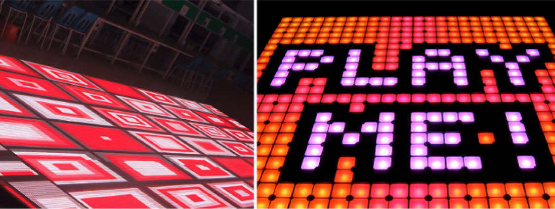 Interactive dancefloor patterns