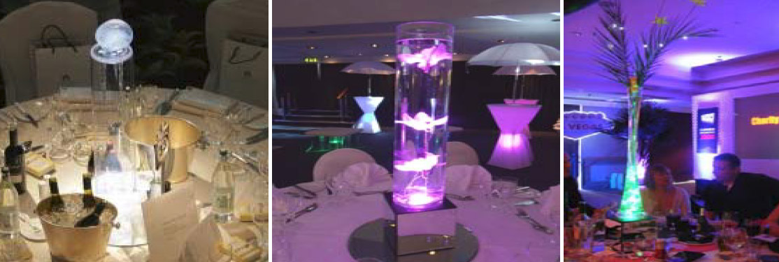 Ice melt and LED vases